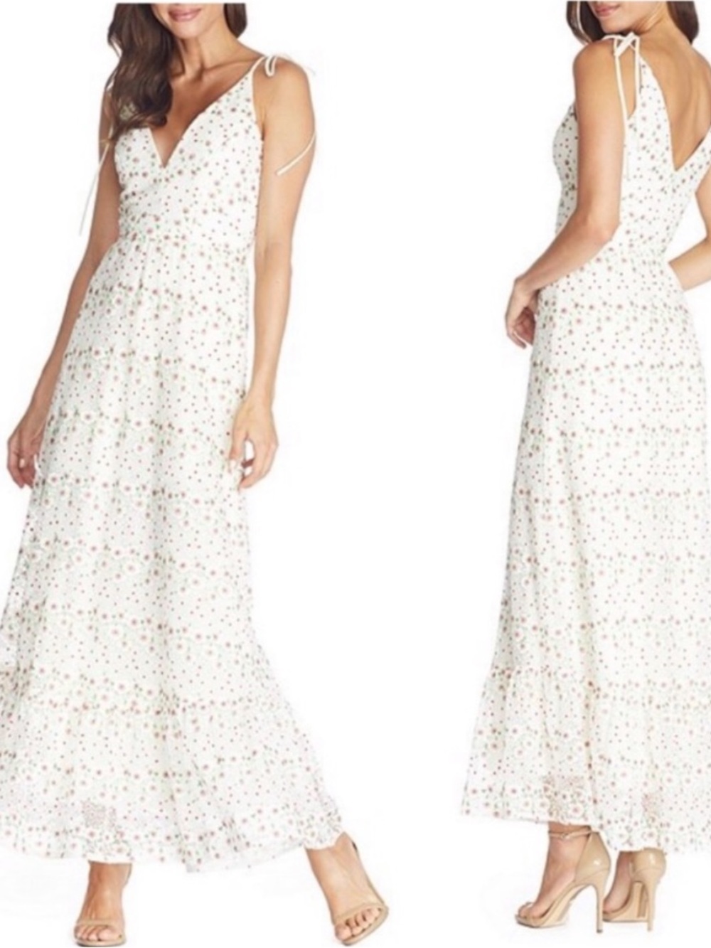 Dress The Population Sunny White Lace Dress, Size S